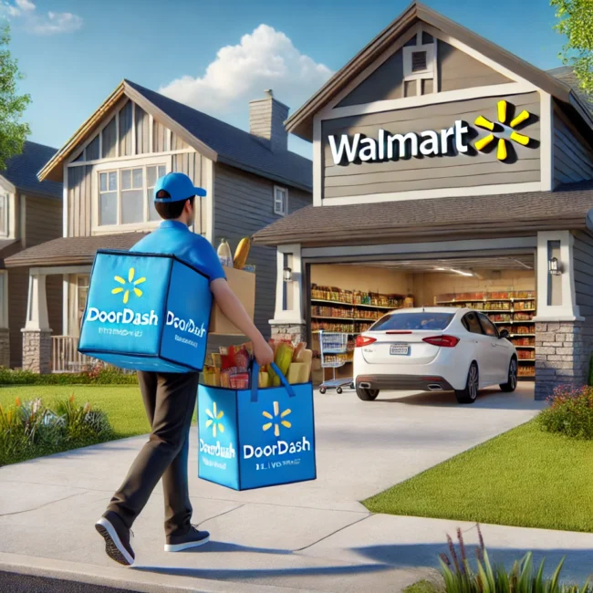 Walmart Canada teams up with DoorDash for nationwide grocery delivery.