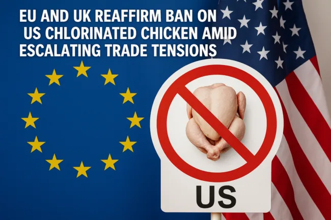 EU and UK reaffirm ban on US chlorinated chicken amid escalating trade tensions