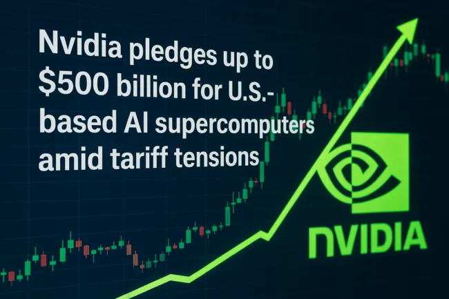 Nvidia pledges up to $500 billion for U.S.-based AI supercomputers amid tariff tensions