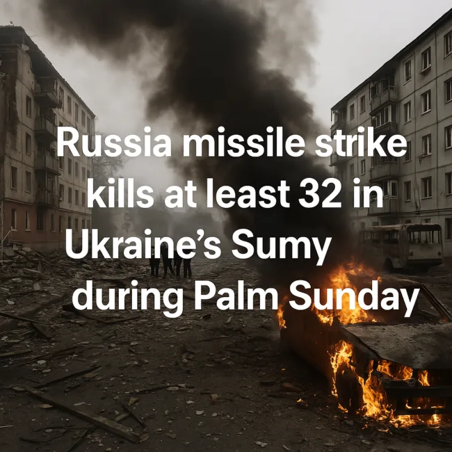 Representative image: Russia missile strike kills at least 32 in Ukraine's Sumy during Palm Sunday