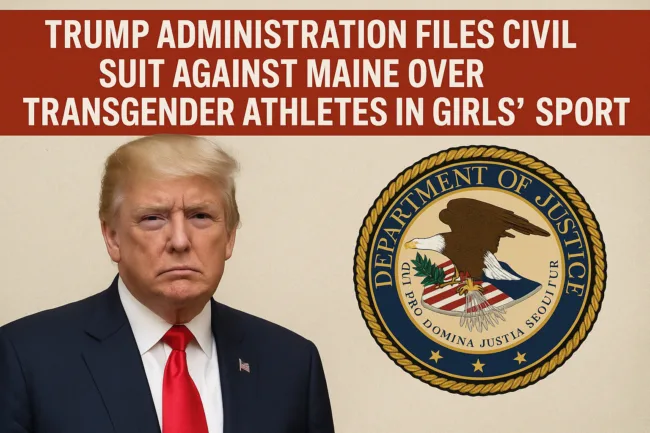 Trump administration sues Maine over transgender participation in girls’ school sports