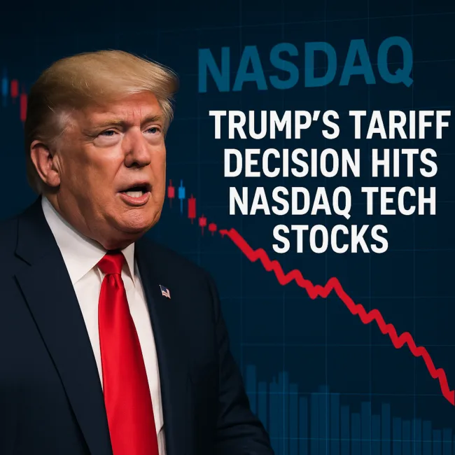 Donald Trump's sweeping tariffs trigger a steep Nasdaq tech stock selloff, with companies like Nvidia, Apple, and Microsoft facing sharp valuation losses amid renewed trade war fears.
