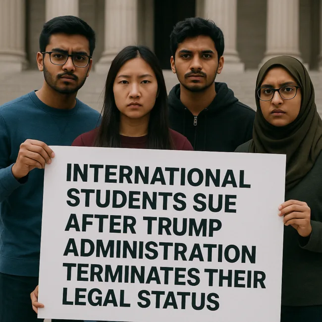 Representative image: international students taking legal action