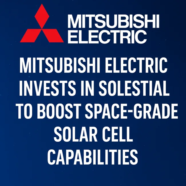 Mitsubishi Electric invests in Solestial to boost space-grade solar cell capabilities