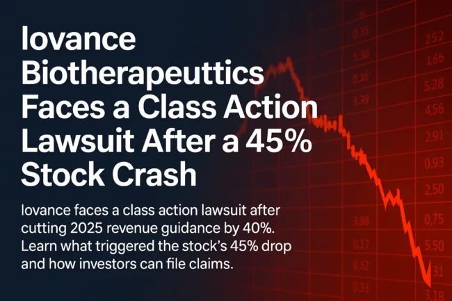 Why Iovance Biotherapeutics faces a class action lawsuit after a 45% stock crash