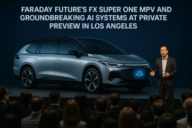 Faraday Future previews FX Super One MPV and AI innovation systems in private Los Angeles co-creation event