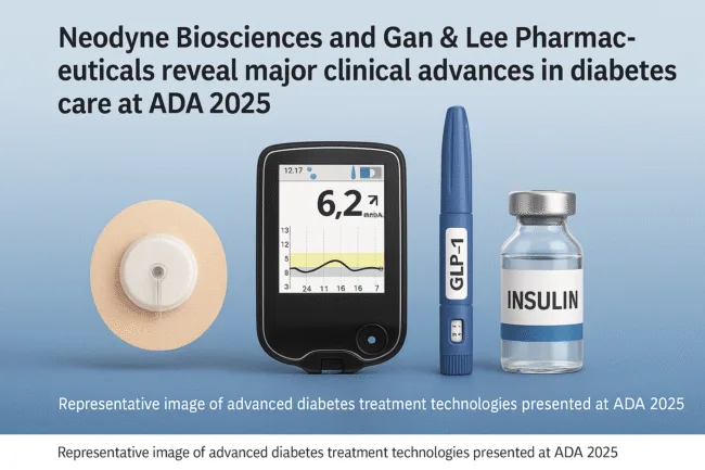 Neodyne Biosciences and Gan & Lee Pharmaceuticals reveal major clinical advances in diabetes care at ADA 2025