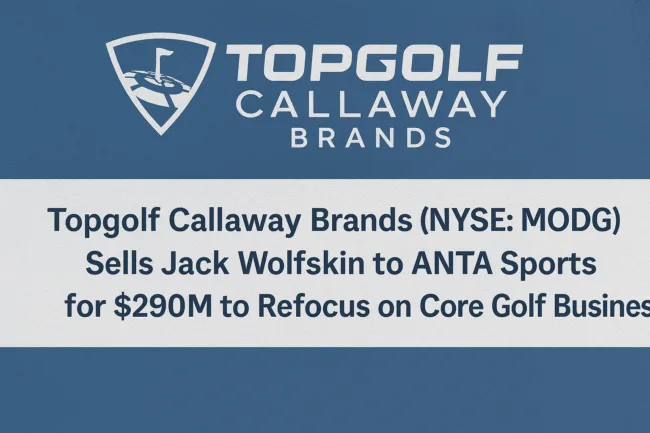 Topgolf Callaway brands sells Jack Wolfskin to ANTA Sports for $290m to refocus on core golf business