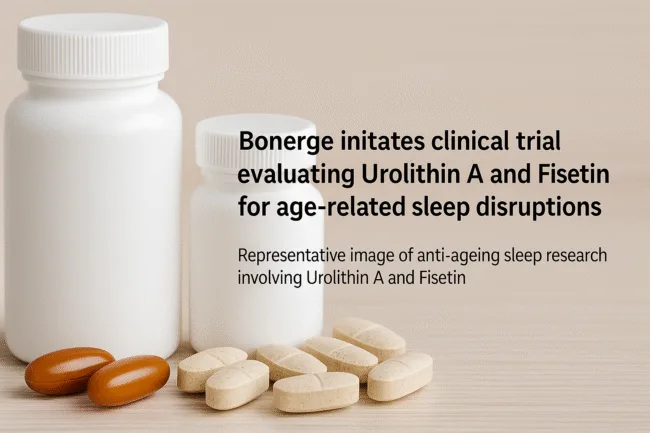 Bonerge initiates clinical trial evaluating Urolithin A and Fisetin for age-related sleep disruptions
