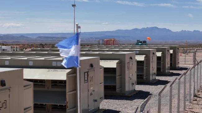 Modular data center units deployed by Unblock Computing at a flare gas site in Argentina’s northern Patagonia, Argentina, converting stranded energy into AI-grade computing power.
