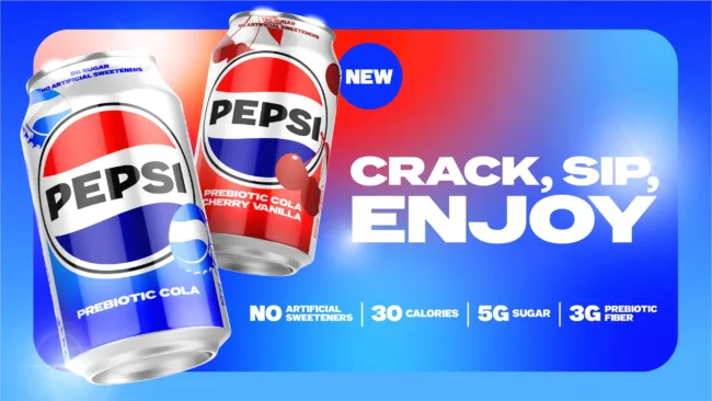 PepsiCo’s new Prebiotic Cola blends classic cola taste with 3 g of gut-friendly fiber, marking the first major innovation in 20 years.