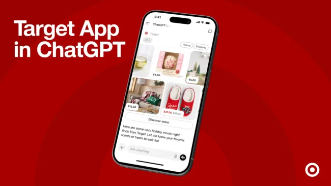Target launches conversational AI shopping inside ChatGPT just ahead of the holiday season.
