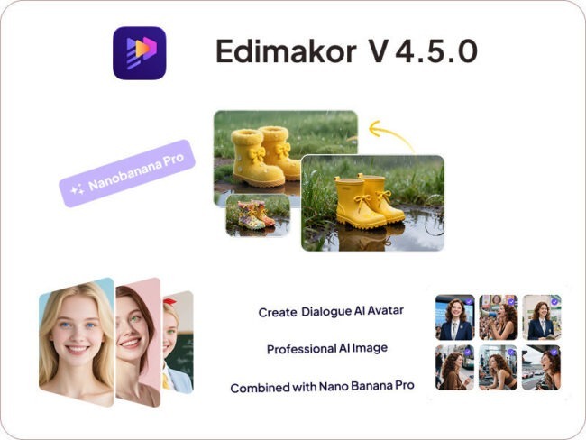 Edimakor V4.5.0 introduces NanoBanana Pro and multi-avatar dialogue to push AI storytelling into the cinematic era