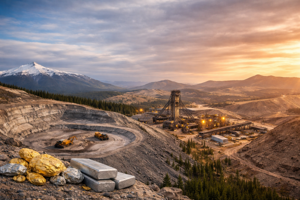 Representative image of a large-scale North American gold and silver mining operation, illustrating the scale and consolidation potential behind Coeur Mining, Inc.’s acquisition of New Gold Inc. to create a seven-mine precious metals producer across the United States, Canada, and Mexico.