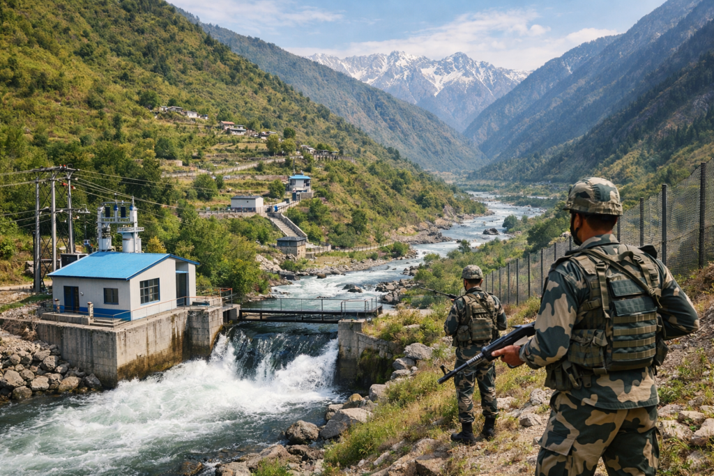 India’s small hydro power push gains momentum as the government targets ₹15,000 crore investment, 51 lakh jobs, and border infrastructure strengthening—run-of-river projects expand clean energy capacity in remote regions (representative image).