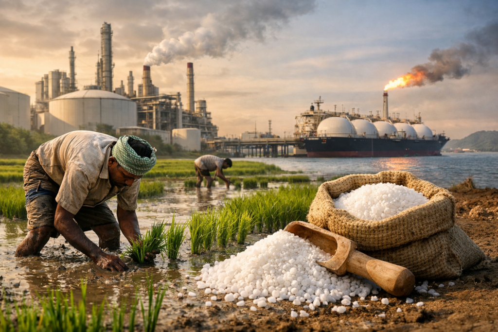 India boosts urea output by 23% ahead of Kharif 2026 sowing season, as emergency natural gas procurement supports fertilizer supply stability amid global energy disruptions (representative image).