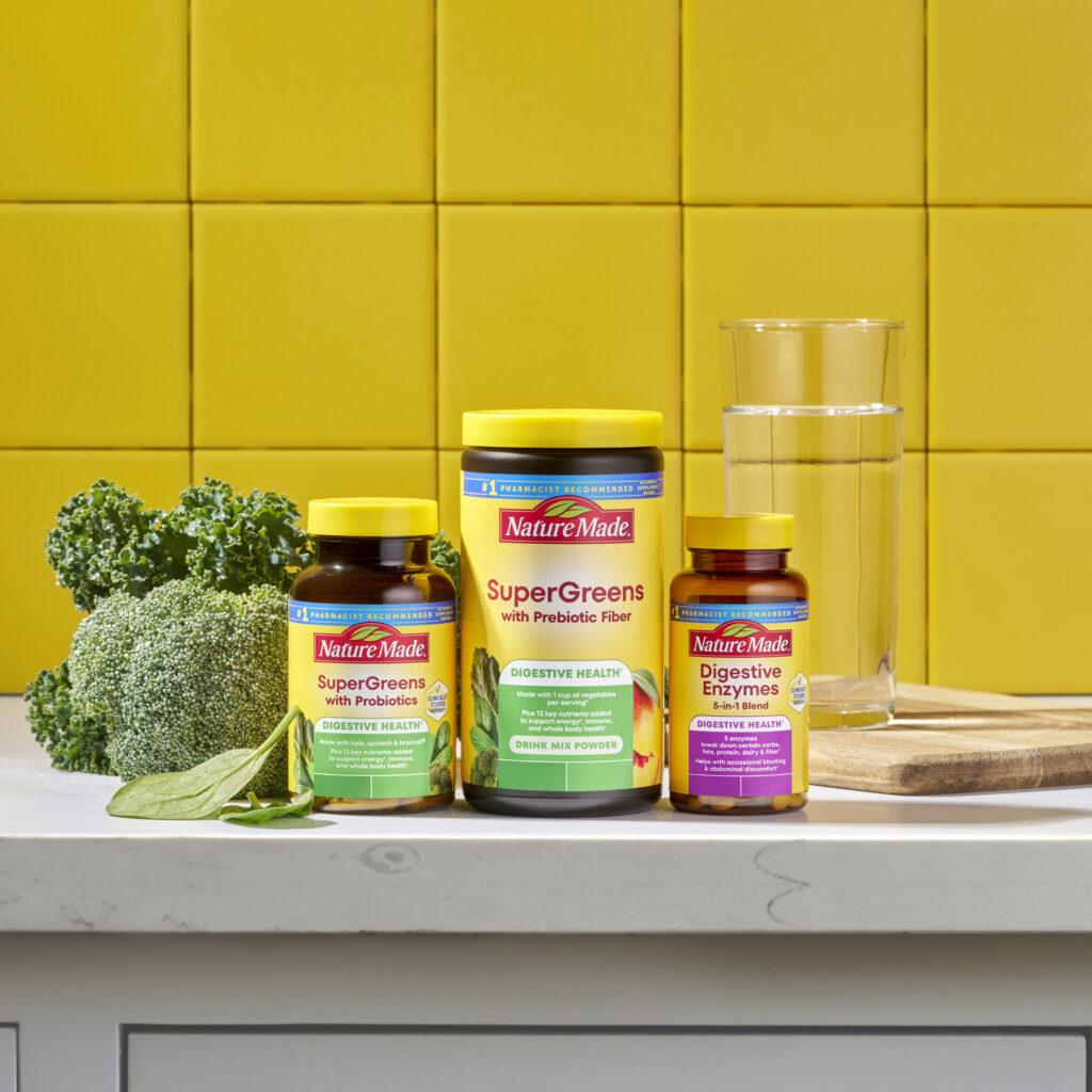Nature Made launches SuperGreens and digestive enzymes to capture booming digestive wellness demand