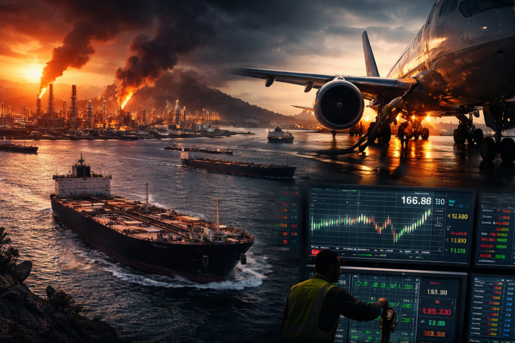 Record Dubai crude at $166 and jet fuel nearing $220 highlight a historic global energy price surge as Iran war disruptions tighten oil supply chains and drive volatility across fuel markets (representative image).