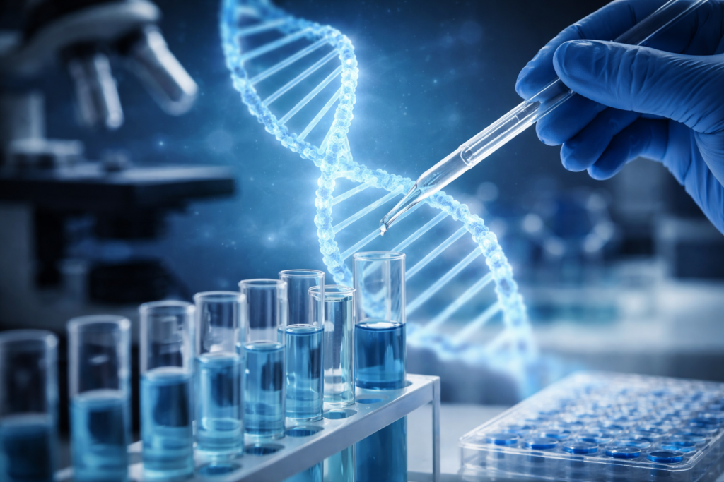 Representative image illustrating gene-editing research as YolTech Therapeutics advances YOLT-202 into a Phase 2/3 trial, exploring a potential “one-and-done” treatment for Alpha-1 Antitrypsin Deficiency.