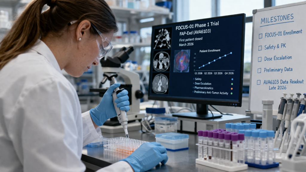 Representative image of a biotechnology laboratory and oncology drug development workflow, illustrating the Avacta Group PLC investor roadmap as markets track AVA6103, AVA6000, FOCUS-01 trial progress, and the late 2026 data readout.