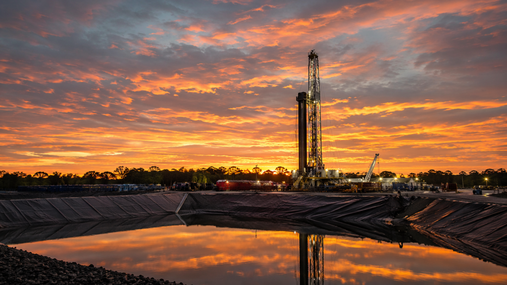 Representative image of an onshore gas drilling and processing site, illustrating the Beetaloo Basin development story as Beetaloo Energy Australia advances its A$66.3 million funding plan toward first pilot gas sales in Q4 2026.