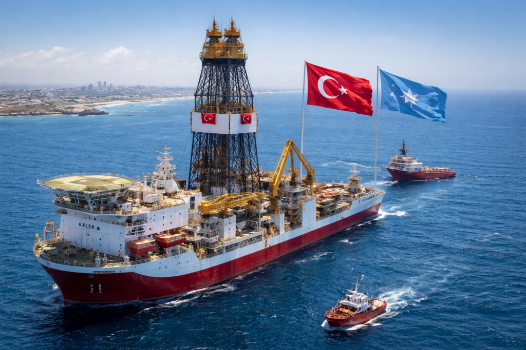 Representative image of the Cagri Bey ultra-deepwater drillship as Turkish Petroleum Corporation launches its first overseas deep-sea drilling campaign off Somalia, a high-stakes move that could reshape East Africa’s offshore energy outlook.
