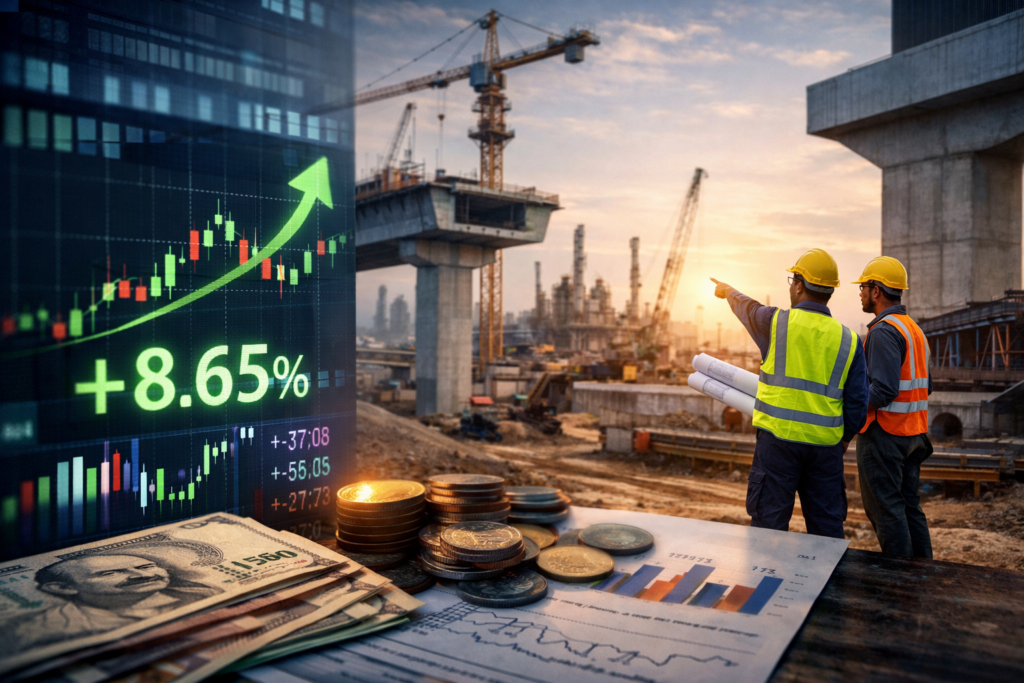 Representative image of Larsen and Toubro Limited stock and India infrastructure growth, highlighting why NSE: LT investors are watching the Q4 FY2026 results and Lakshya 2031 strategy closely.