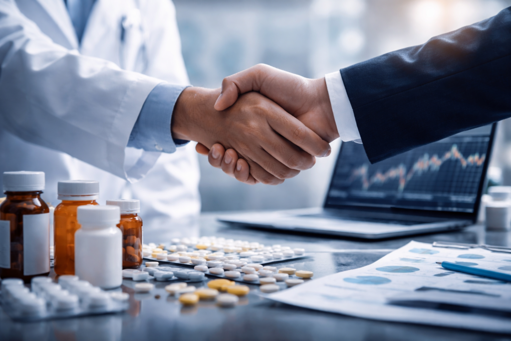 Representative image of a biotech acquisition theme as Neurocrine Biosciences moves to acquire Soleno Therapeutics in a $2.9 billion deal centered on VYKAT XR and rare disease growth.
