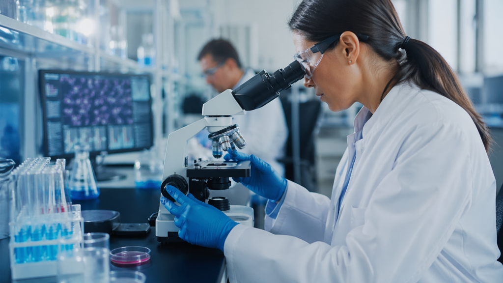 Representative image of a laboratory research setting used to illustrate Karyopharm Therapeutics Inc.’s Phase 3 SENTRY trial in myelofibrosis and its late-breaking ASCO 2026 presentation.