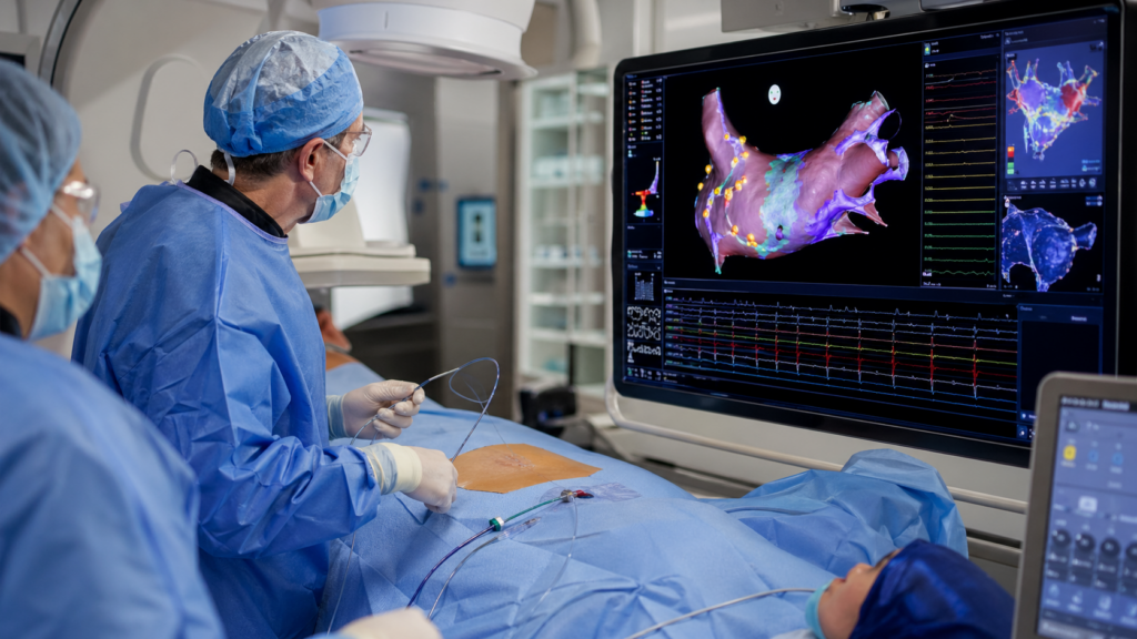 Representative image of a cardiac electrophysiology procedure, highlighting how Medtronic plc’s Affera platform, Sphere-9 catheter milestones and Sphere-360 durability data could reshape advanced cardiac ablation for atrial fibrillation and ventricular tachycardia.