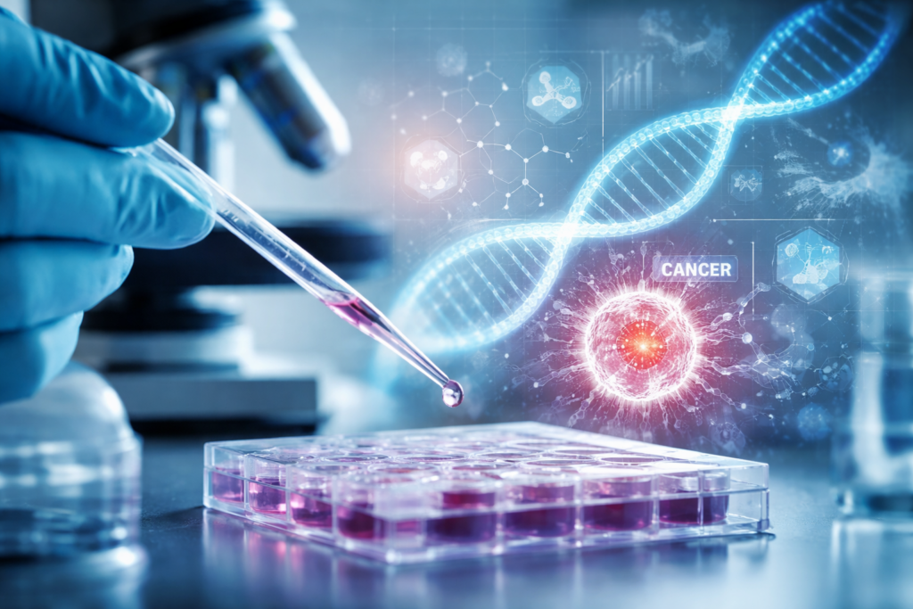 Representative image of oncology drug discovery and epigenetic cancer research, illustrating the scientific backdrop to Kazia Therapeutics’ SETDB1 platform expansion and KZIA stock story.