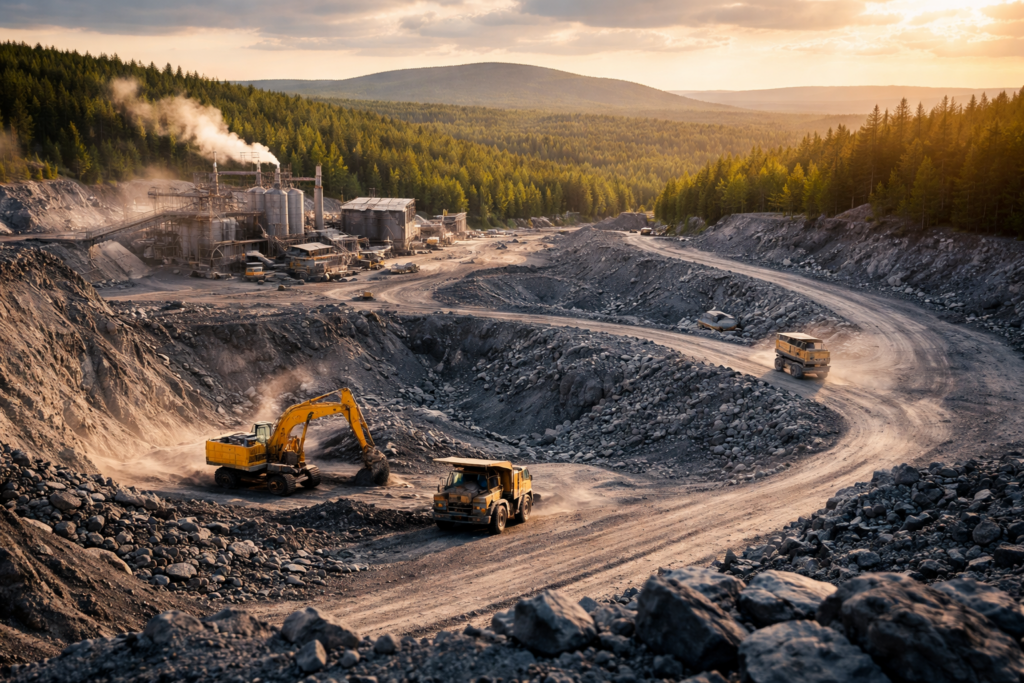 Representative image of a graphite mining operation, illustrating why Nouveau Monde Graphite’s US$297 million financing package could be a pivotal step in advancing the Matawinie mine toward final investment decision.