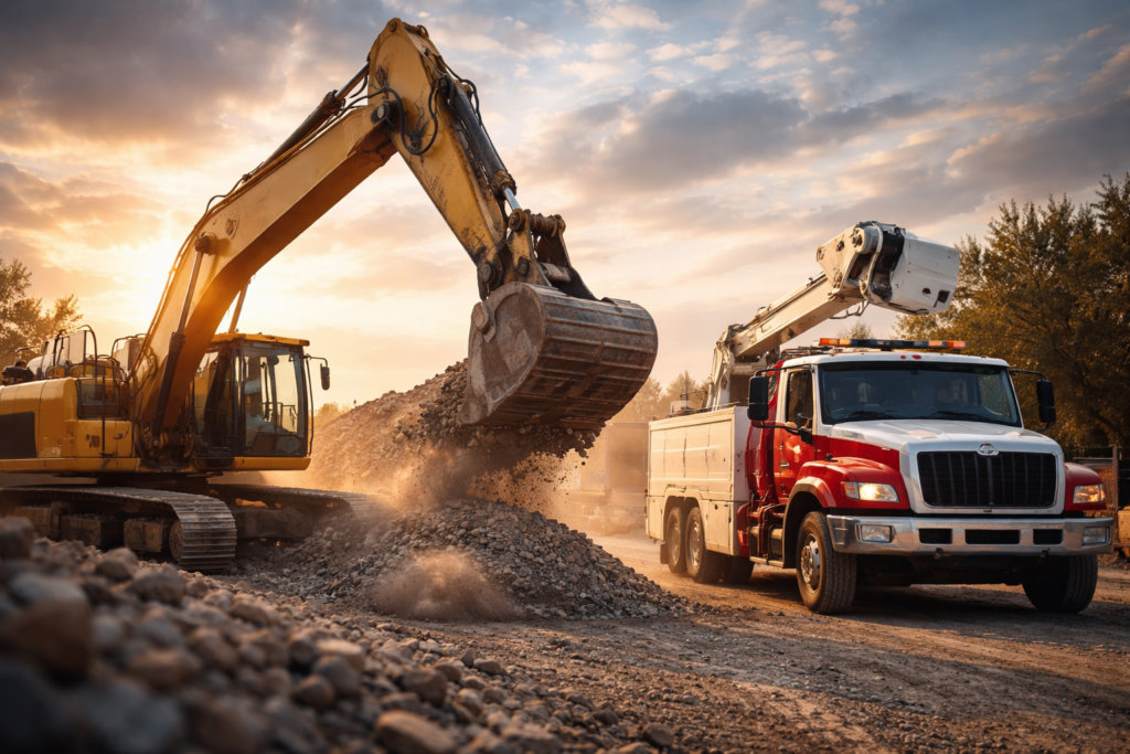 Representative image of industrial equipment and specialty vehicles, illustrating the Terex Corporation (NYSE: TEX) stock story as investors watch whether the post-merger machinery giant can keep climbing into May 1 earnings.