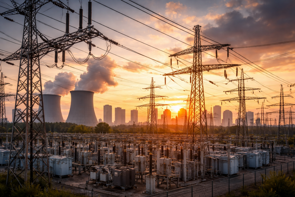 Representative image of power grid infrastructure and nuclear generation, illustrating why Public Service Enterprise Group (NYSE: PEG) is drawing investor attention ahead of its May 5 earnings update.