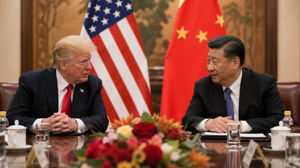 Representative image of United States-China diplomatic talks as Donald Trump and Xi Jinping seek to steady trade relations while Taiwan tensions remain the central flashpoint in the Beijing summit.