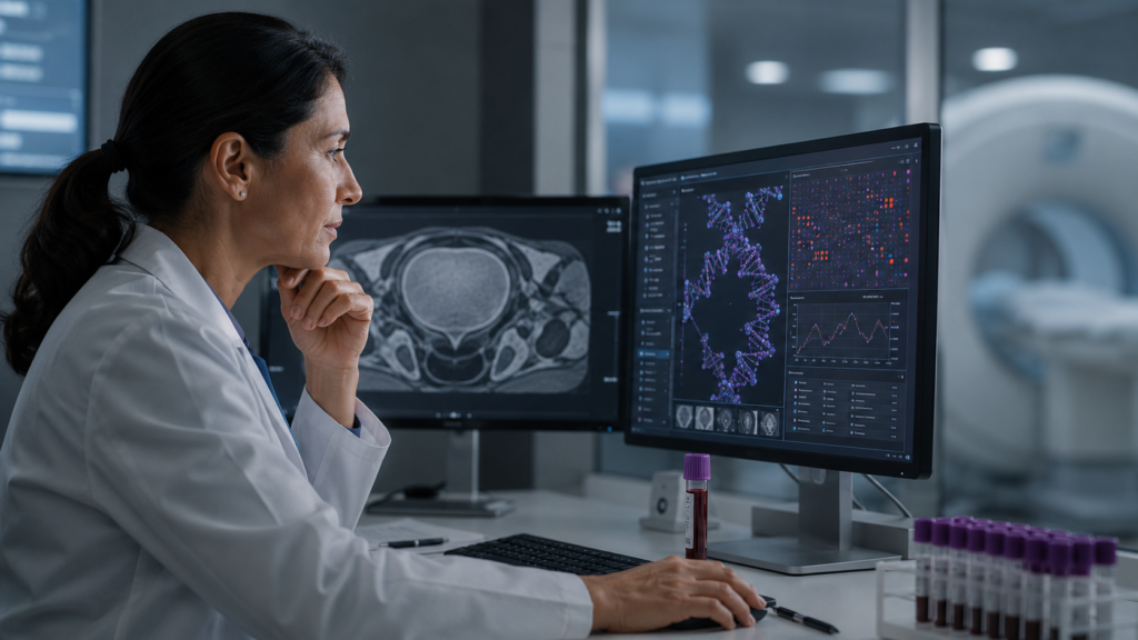 Representative image: Genentech’s Tecentriq approval for ctDNA-guided bladder cancer treatment highlights how molecular residual disease testing and precision oncology are reshaping post-surgery cancer care.