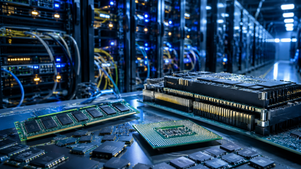 Representative image: Advanced memory chips and server hardware power artificial intelligence data centres as Micron Technology and Western Digital gain investor attention in the AI memory boom.