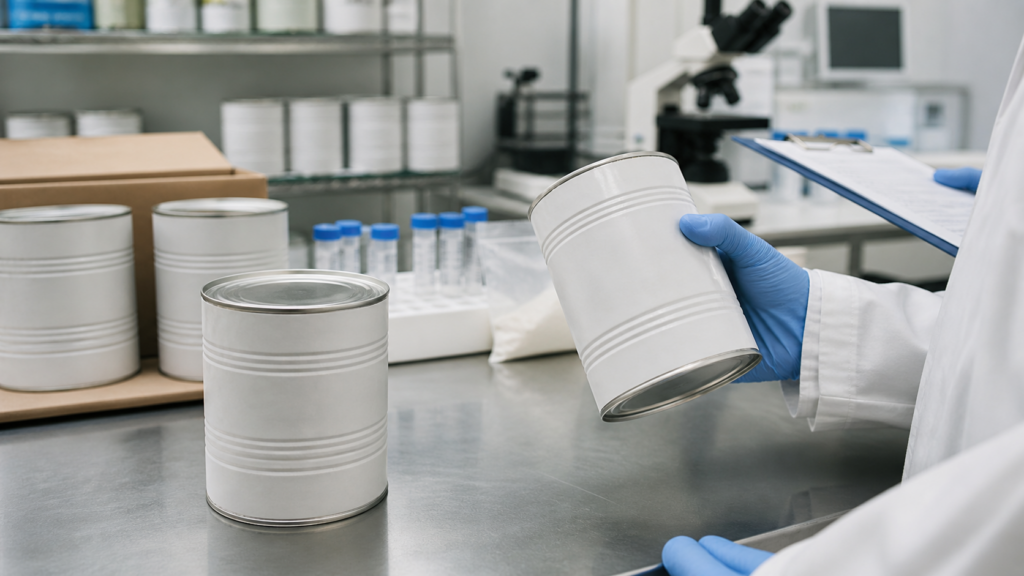 Representative image: A generic infant formula quality-control inspection highlights the food safety scrutiny facing The a2 Milk Company after its U.S. formula recall linked to toxin detection.