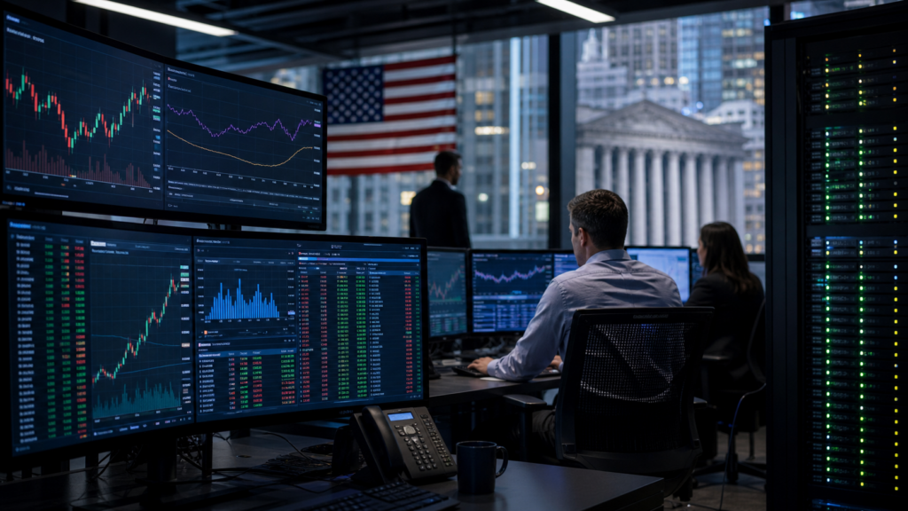 Representative image of a regulated U.S. crypto derivatives trading infrastructure environment, reflecting Payward’s Bitnomial acquisition and its push to expand CFTC-regulated products across Kraken, NinjaTrader and Payward Services.
