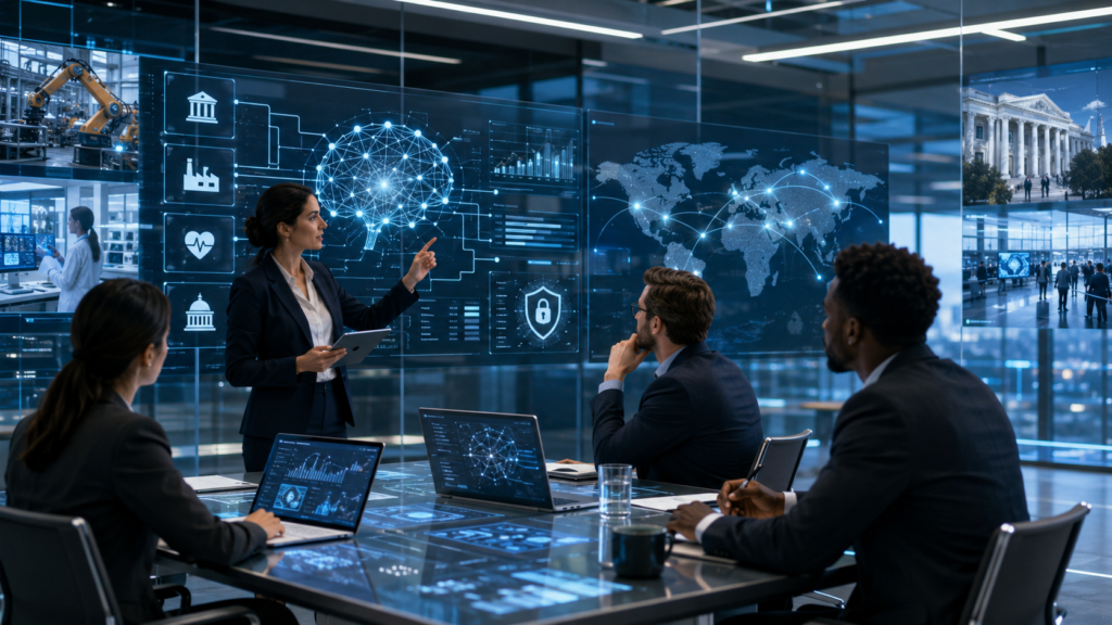 Representative image of enterprise AI integration and secure data workflows, illustrating how the Tata Consultancy Services and Mistral Forge partnership could help global businesses and governments deploy custom AI models at scale.