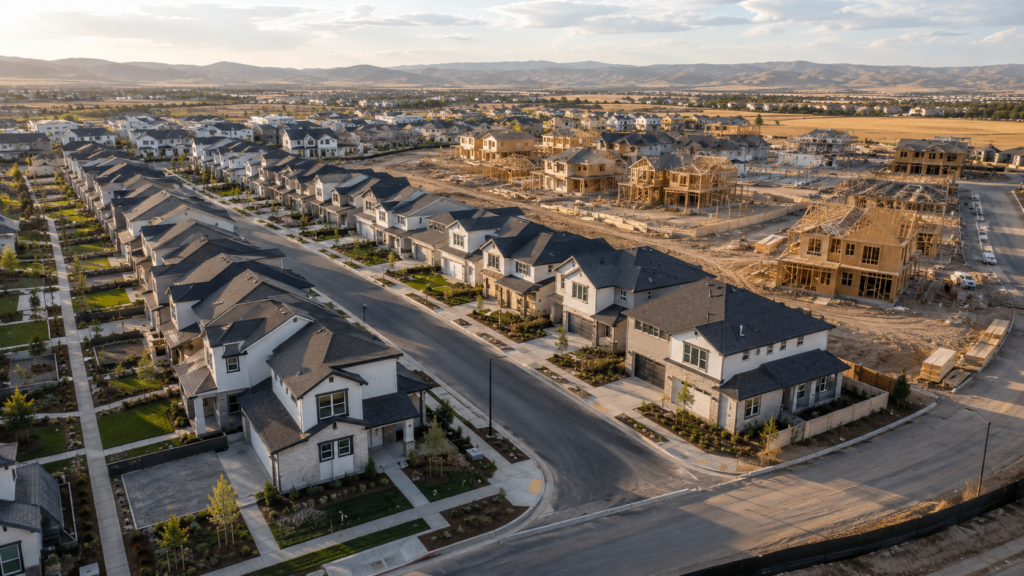 Representative image of a large U.S. suburban housing development, reflecting Berkshire Hathaway’s $8.5 billion Taylor Morrison acquisition and its growing bet on the homebuilding market.
