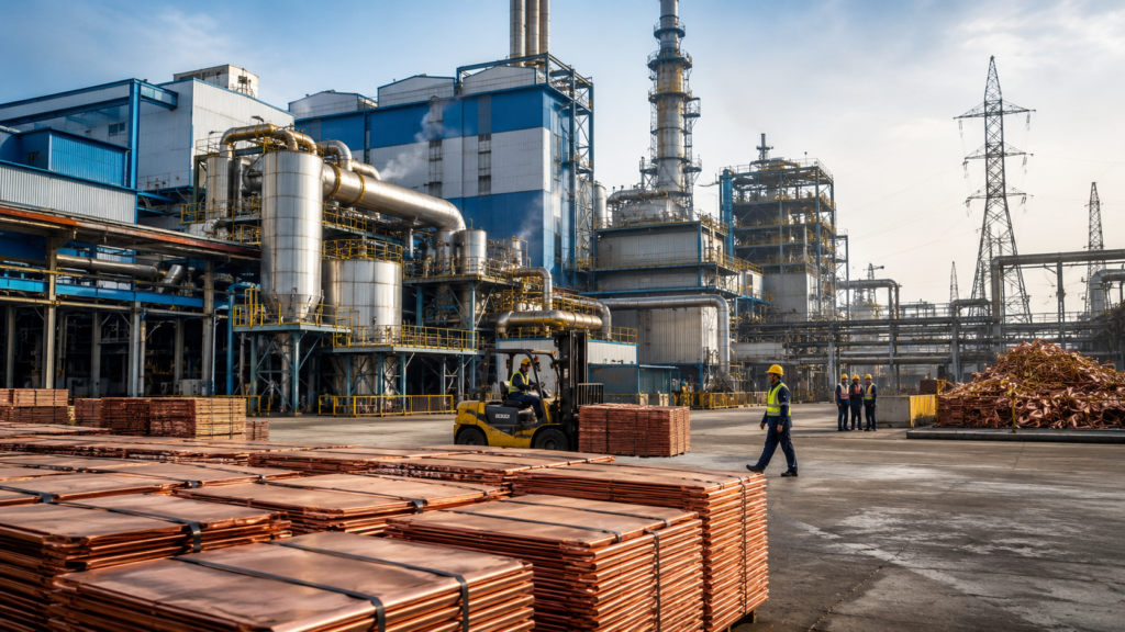 Hindustan Copper’s Lohum partnership highlights the planned revival of Gujarat Copper Plant as India sharpens its copper recycling, refining and critical minerals strategy. Representative image.