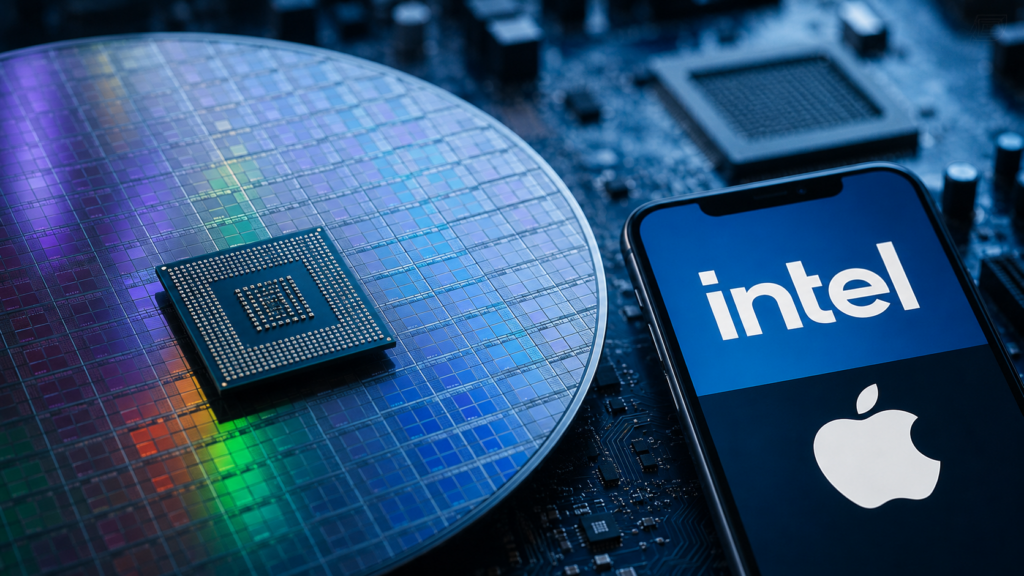 Representative image: Intel Corporation stock momentum and U.S. chip manufacturing ambitions come into focus as investors weigh reported Apple Inc. collaboration hopes against unanswered foundry contract details.