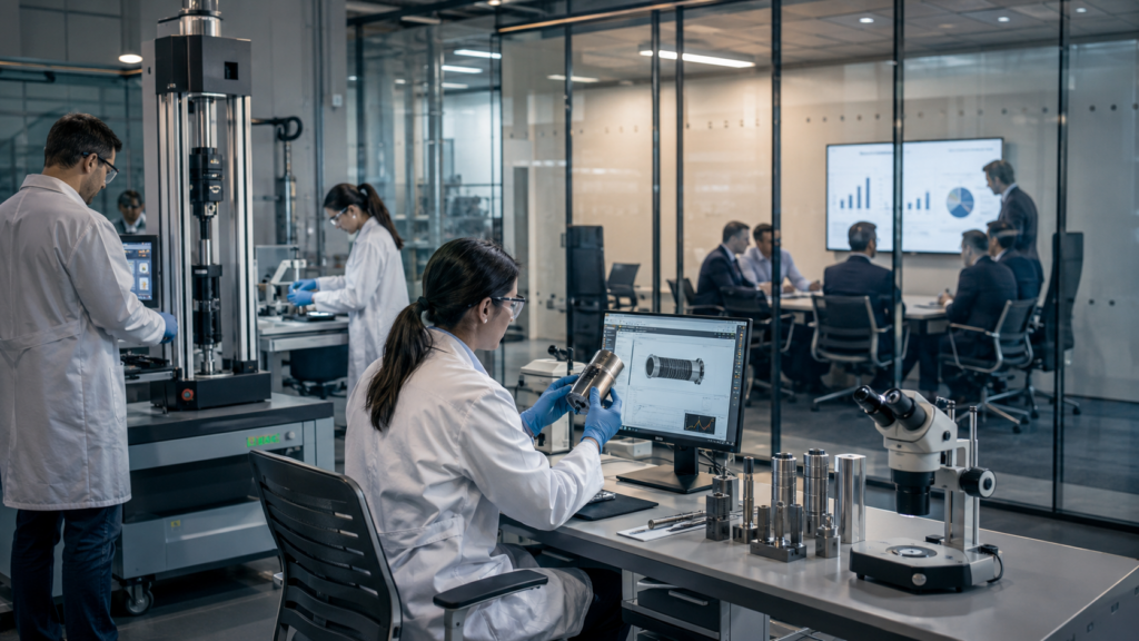 A modern testing laboratory reflects how Intertek’s global inspection and certification network became a £10.9 billion private equity target for EQT, highlighting the rising strategic value of compliance, quality assurance and industrial testing. Representative image.