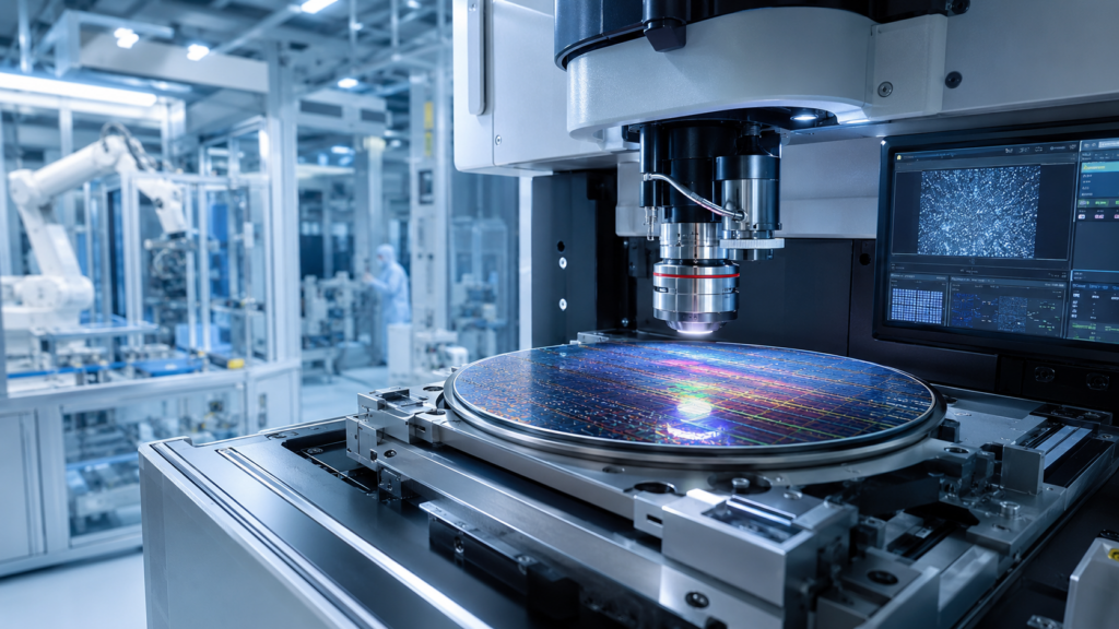 Representative image: Advanced wafer inspection equipment highlights Nearfield Instruments’ $380 million funding round as demand rises for atomic-scale metrology in AI chip manufacturing.