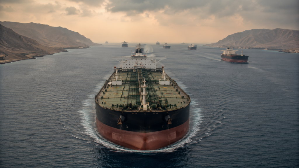 Oil tanker boom accelerates as Strait of Hormuz disruption drives record supertanker orders and freight-rate gains. Representative image.