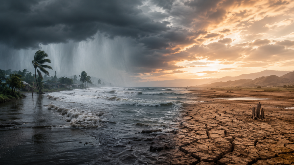 Representative image: A strengthening El Niño over the Pacific Ocean could bring heavier rainfall, flooding, drought and agricultural disruption worldwide as forecasters warn the 2026 climate event may become unusually powerful.