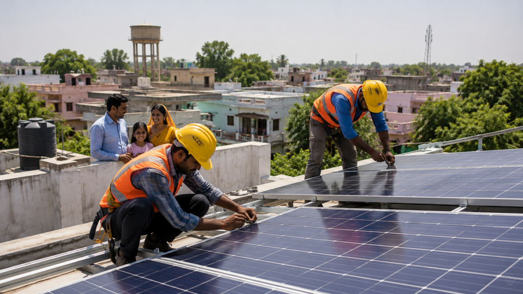 World Bank approves $890 million financing to accelerate India’s PM Surya Ghar rooftop solar programme and expand residential clean energy adoption. Representative image.