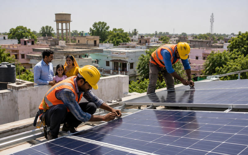 World Bank approves $890 million financing to accelerate India’s PM Surya Ghar rooftop solar programme and expand residential clean energy adoption. Representative image.