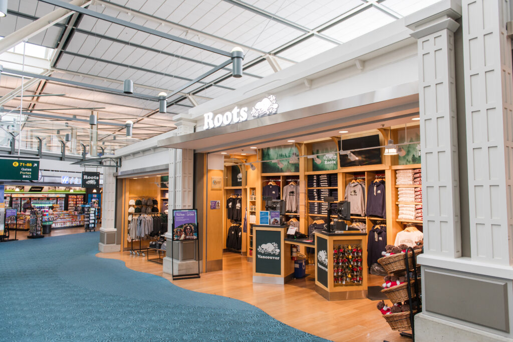 Roots expands at Vancouver International Airport as travel retail strategy takes shape
